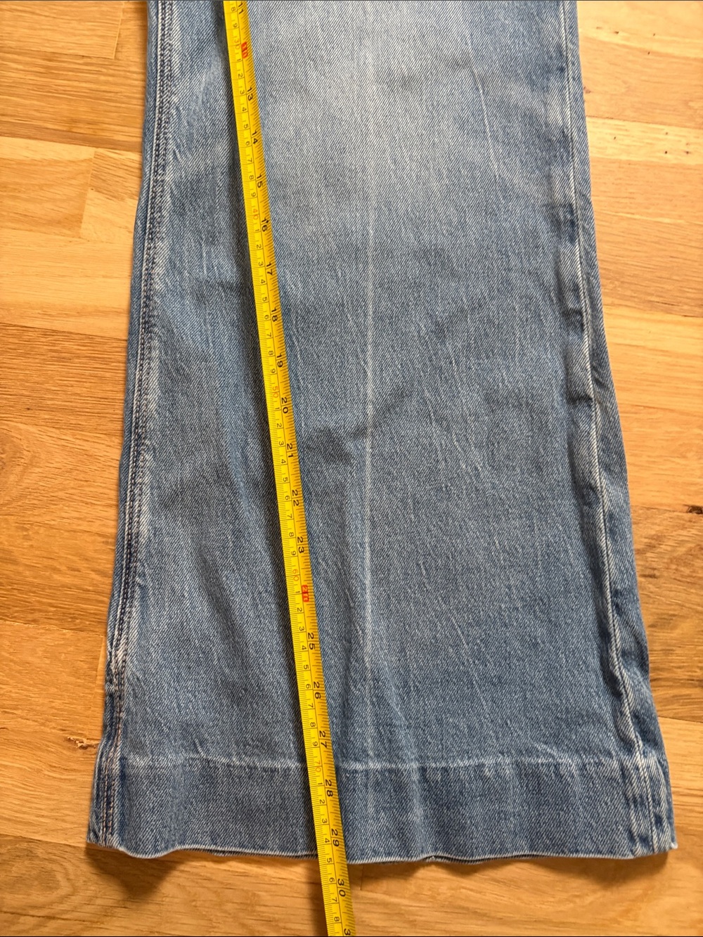 American Eagle Outfitters Medium Blue Wide-Leg Flare Jeans 10R - Picture 10 of 15
